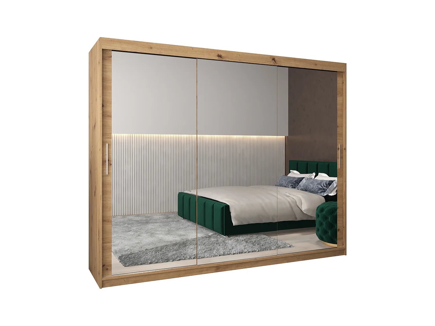 ARMOIRE TOKYO 3 DE PUERTAS CORREDERAS 200/250/62 3 puertas (Artisan/Artisan)