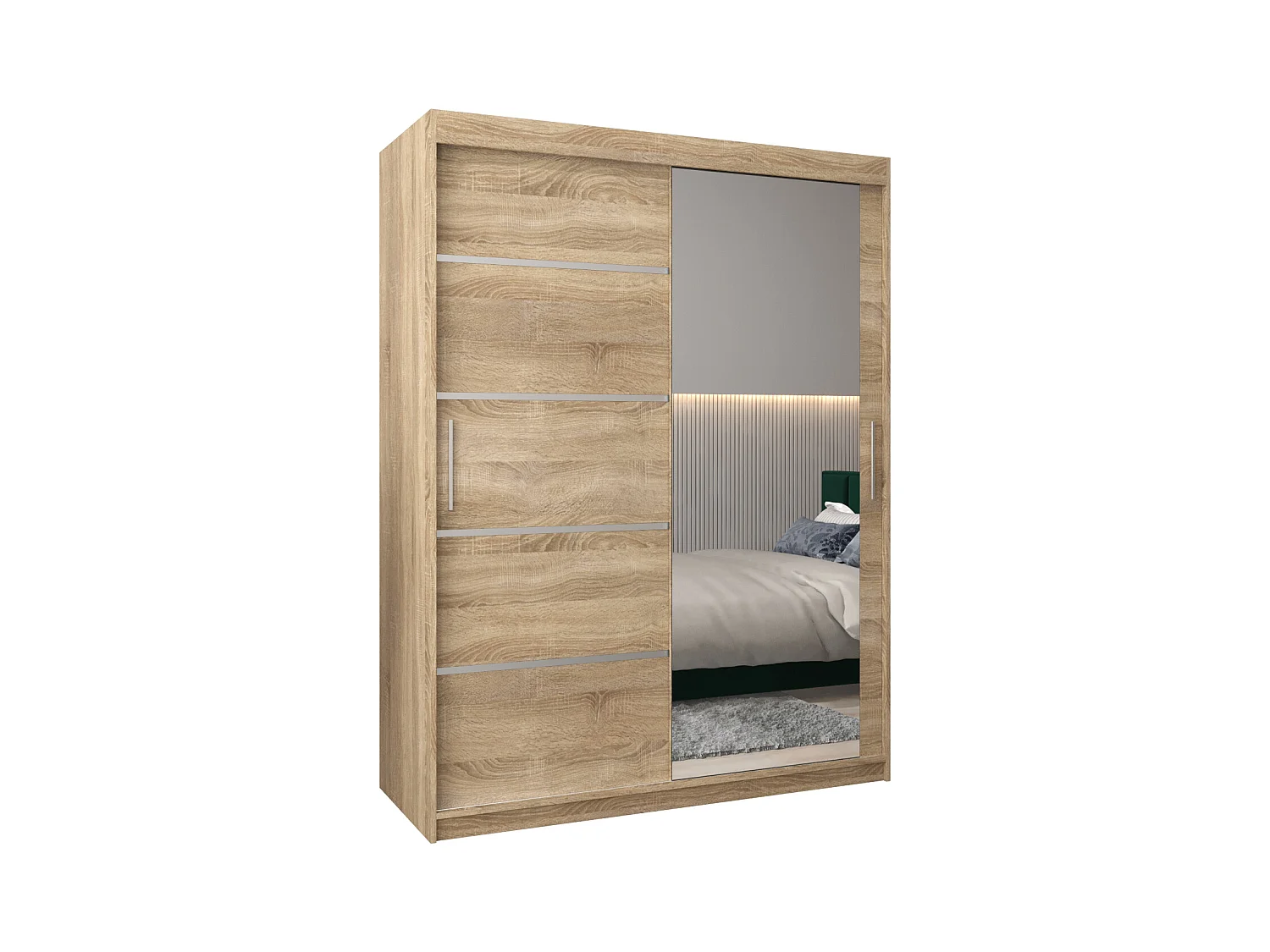 SCHWEBETÜRENSCHRANK VERONA 2 200/150/62 2-türig (Sonoma/Sonoma)