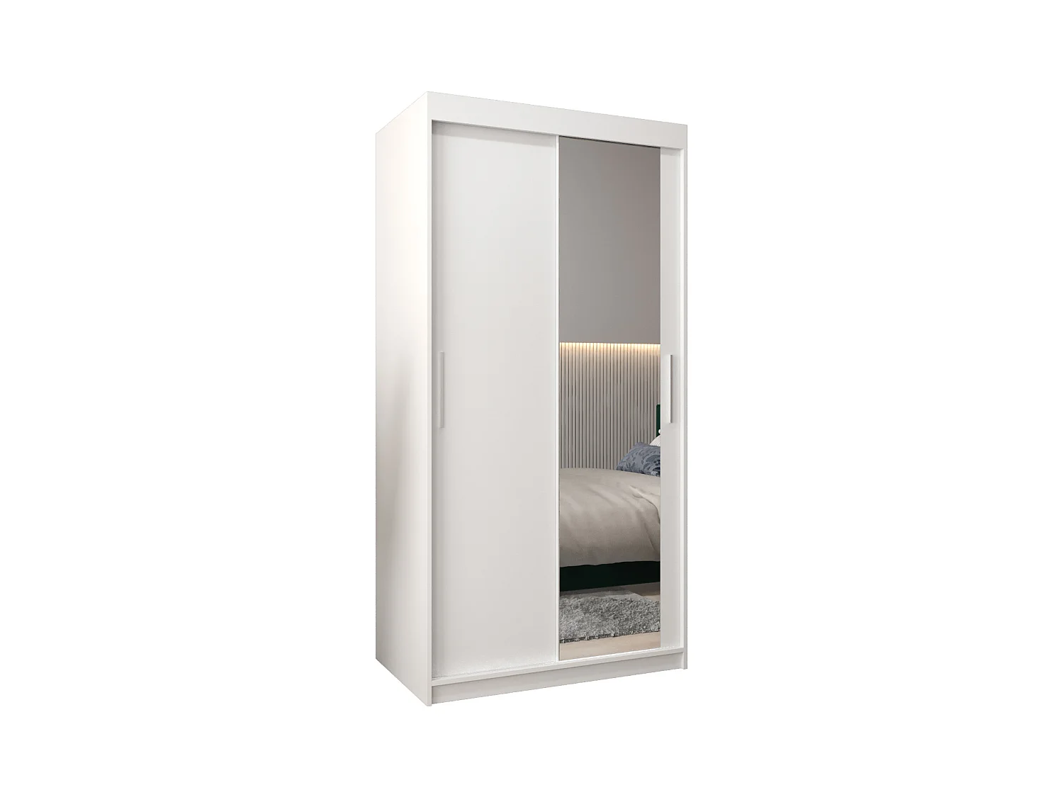 ARMOIRE TOKYO 2 DE PUERTAS CORREDERAS 200/100/62 2 puertas (Blanco/Blanco)