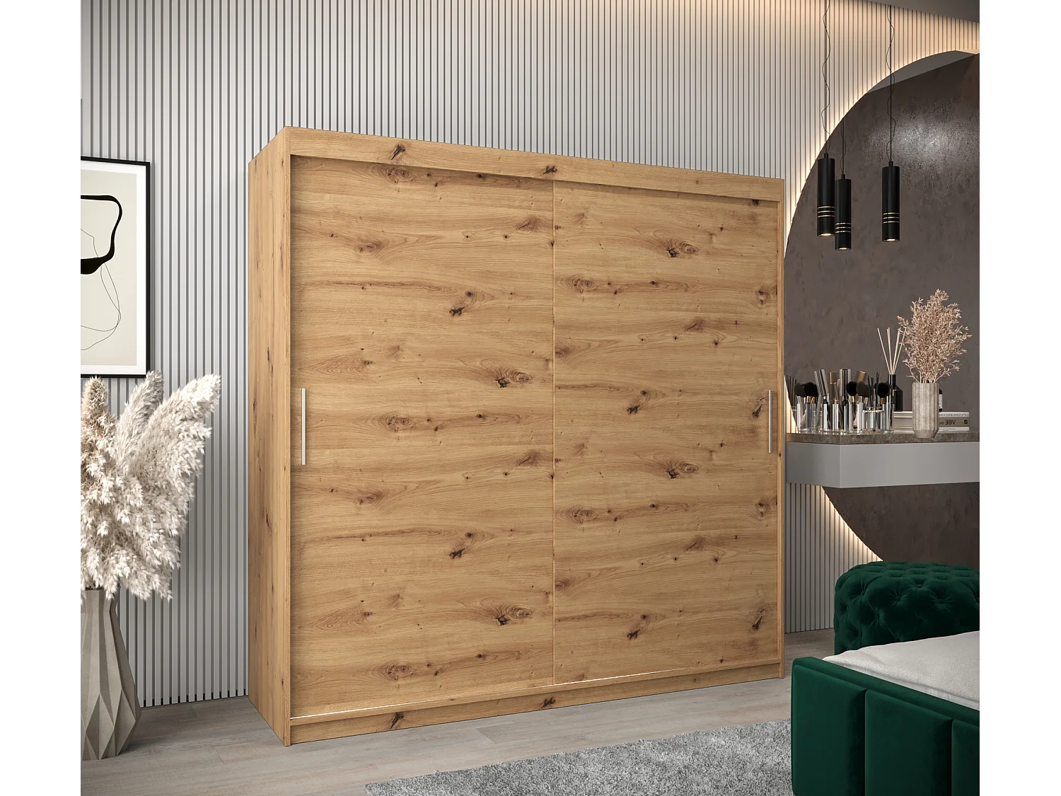 Armadio Tokyo ad ante scorrevoli 200/200/62 2 porte (artisan/artisan)