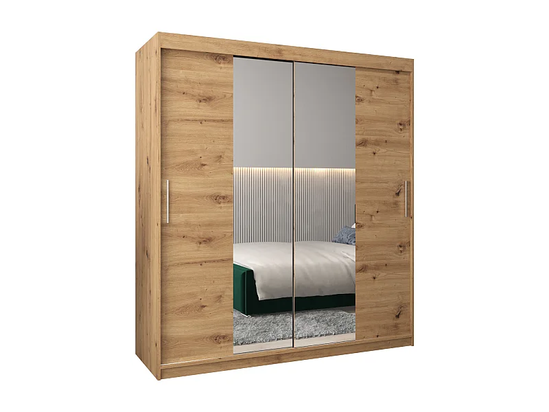 Armoire Tokyo 1 À Portes Coulissantes 200/180/62 2 portes (Artisan/Artisan)