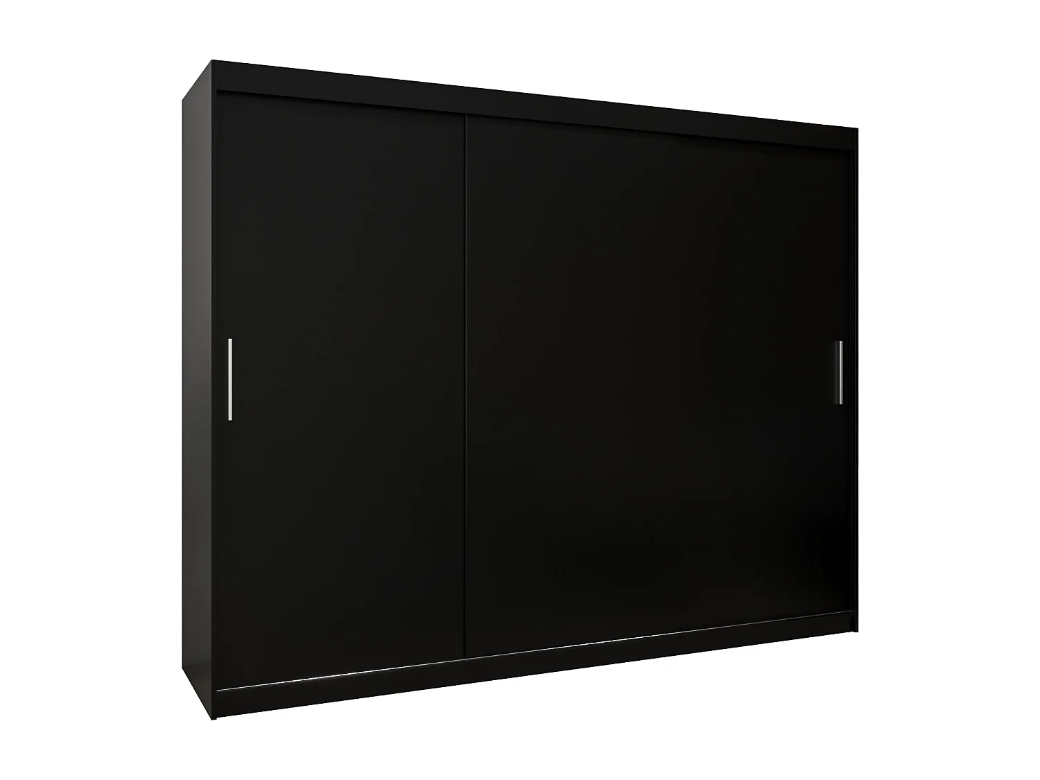 Schwebetürenschrank Tokyo 200/250/62 2-Türig (Schwarz)