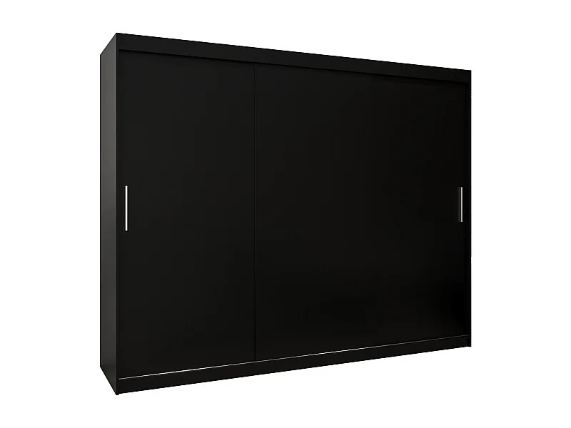 Armoire Tokyo À Portes Coulissantes 200/250/62 3 Portes (Noir/Noir)