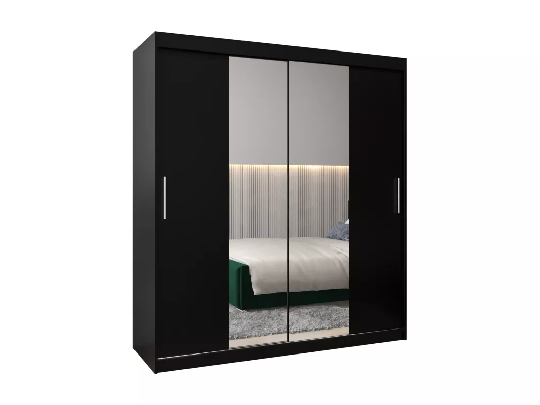 Kauf Unique ARMARIO TOKYO 1 DE PUERTAS CORREDERAS 200/180/62 2 puertas (Negro/Negro)