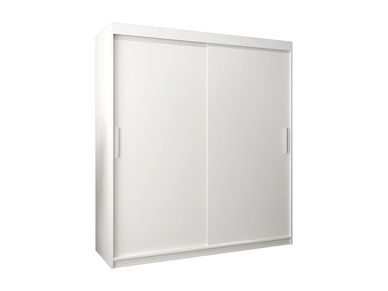 Armoire Tokyo À Portes Coulissantes 200/180/62 2 portes (Blanc/Blanc)