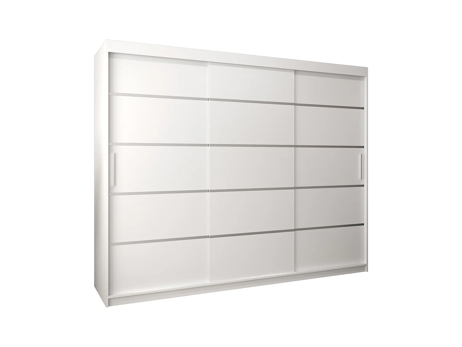 ARMOIRE VERONA 1 À PORTES COULISSANTES 200/250/62 3 Portes (Blanc/Blanc)