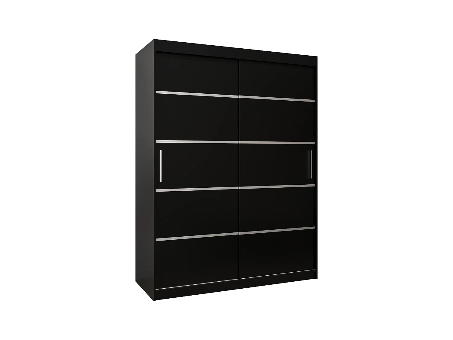 ARMOIRE VERONA 1 À PORTES COULISSANTES 200/150/62 2 Portes (Noir/Noir)