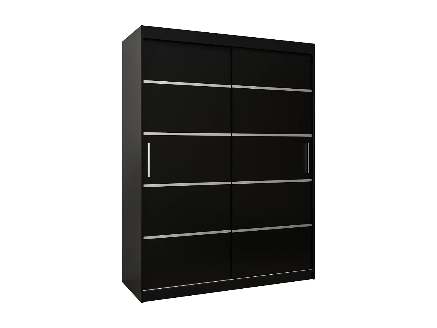 ARMOIRE VERONA 1 À PORTES COULISSANTES 200/150/62 2 Portes (Noir/Noir)