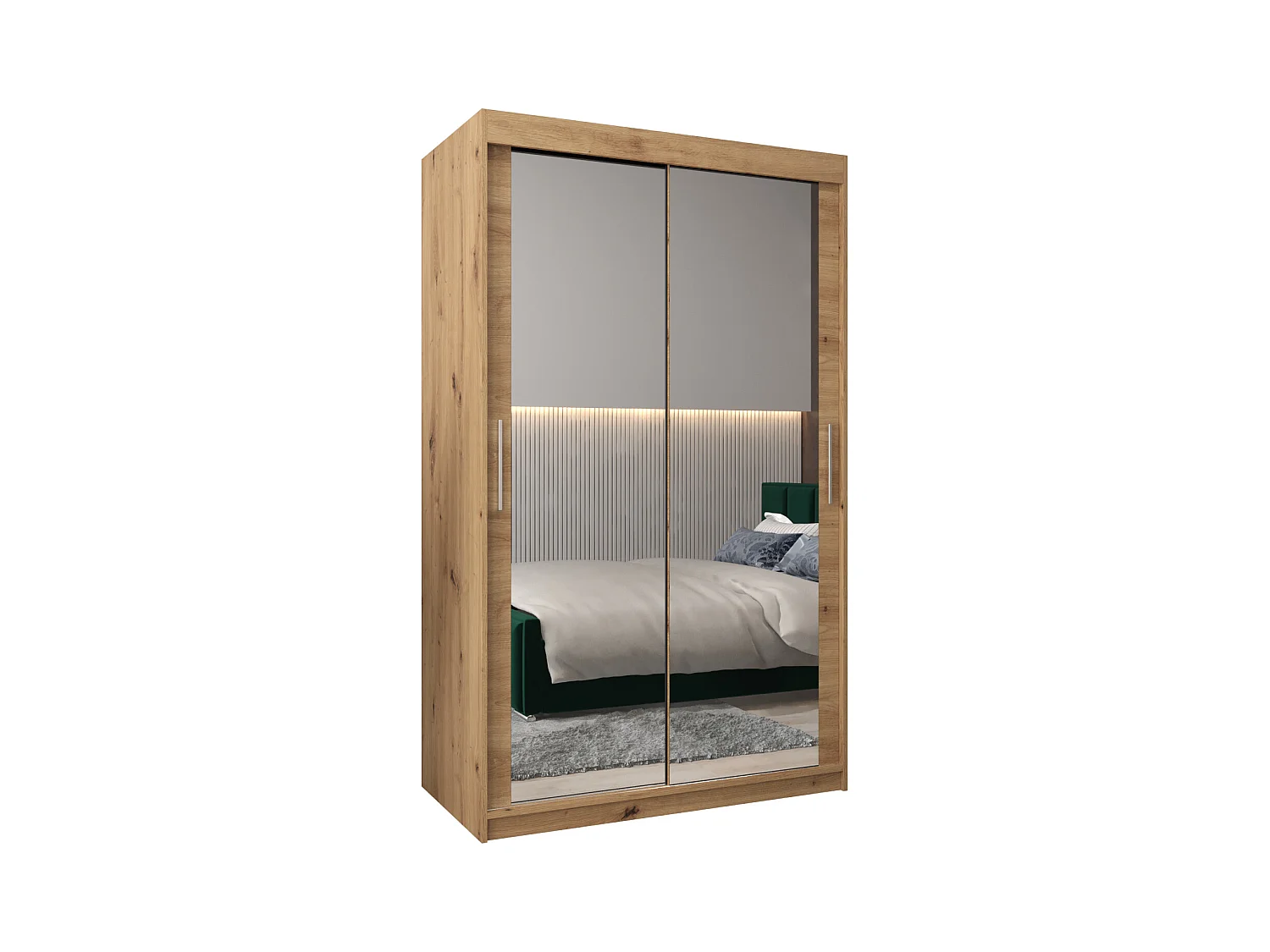 ARMOIRE TOKYO 3 DE PUERTAS CORREDERAS 200/120/62 2 puertas (Artisan/Artisan)