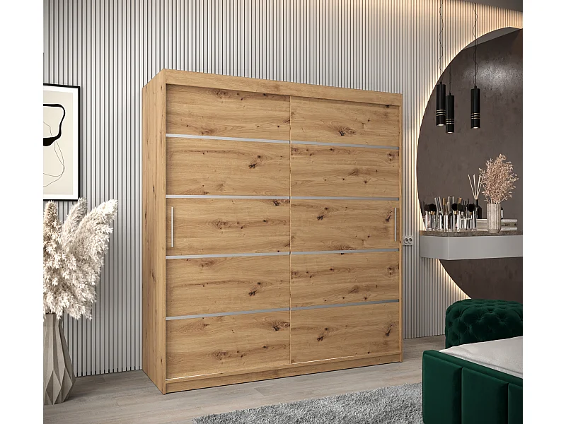 SCHWEBETÜRENSCHRANK VERONA 1 200/180/62 2-türig (Artisan/Artisan)