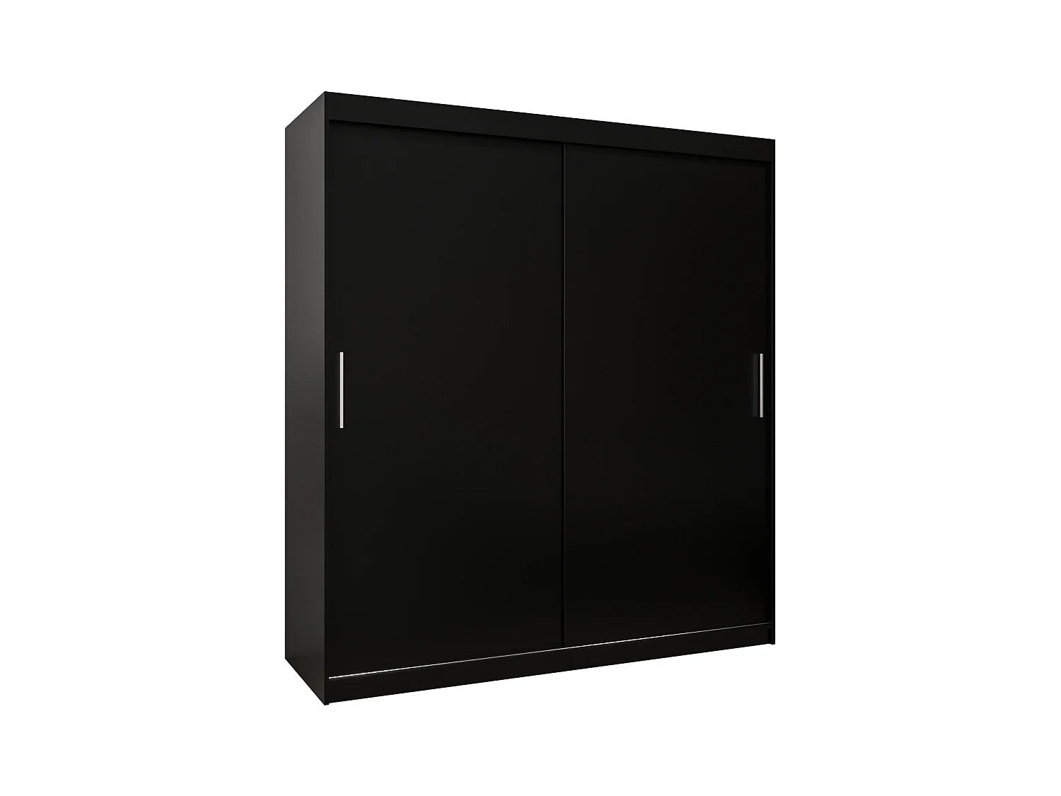 Schwebetürenschrank Tokyo 200/180/62 2-Türig (Schwarz)