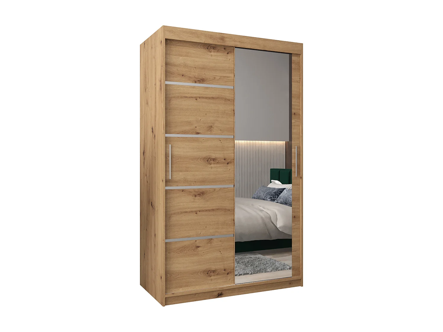 ARMOIRE VERONA 2 À PORTES COULISSANTES 200/120/62 2 Portes (Artisan/Artisan)