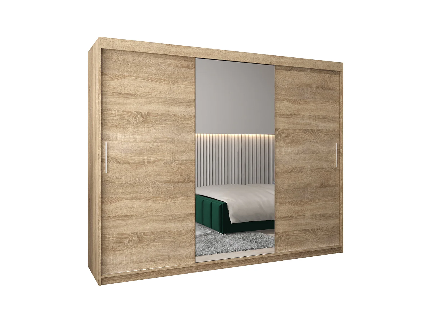 Schwebetürenschrank Tokyo 1 200/250/62 2-Türig (Sonoma)