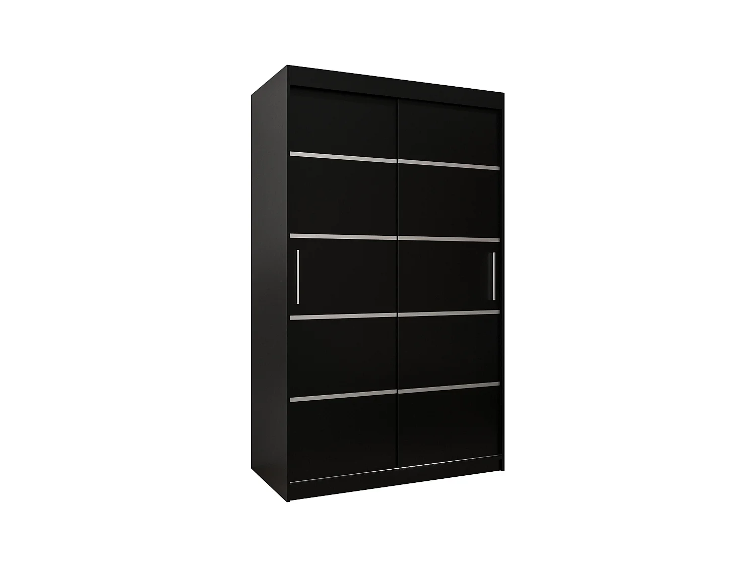 ARMOIRE VERONA 1 À PORTES COULISSANTES 200/120/62 2 Portes (Noir/Noir)