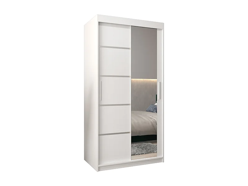 ARMOIRE VERONA 2 À PORTES COULISSANTES 200/100/62 2 Portes (Blanc/Blanc)