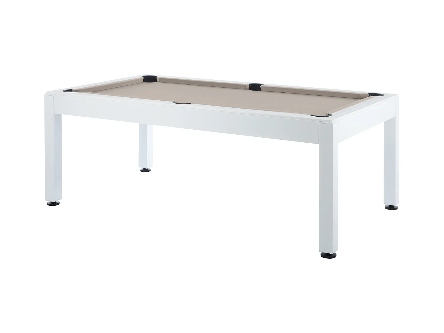Biljart voor buiten, wit en taupegrijs met hoes - L213,4 x D121,1 x 79,7 cm - STAZIO