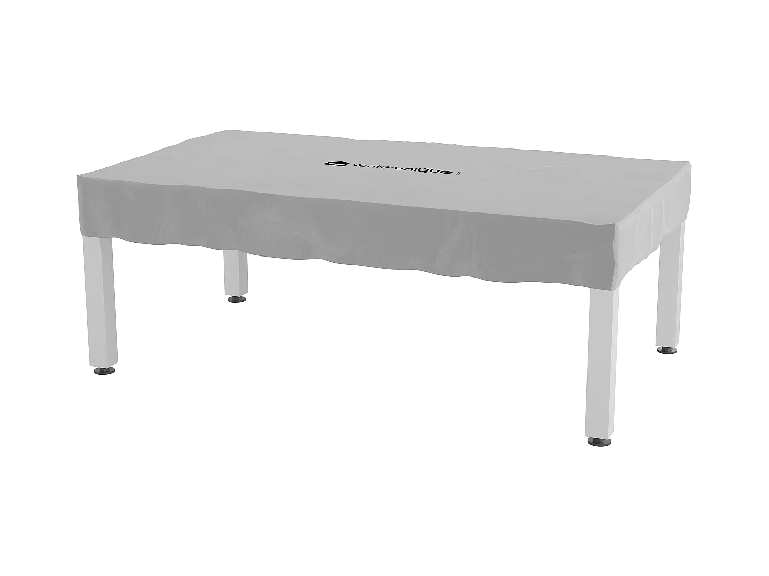Biljart voor buiten, wit en taupegrijs met hoes - L213,4 x D121,1 x 79,7 cm - STAZIO