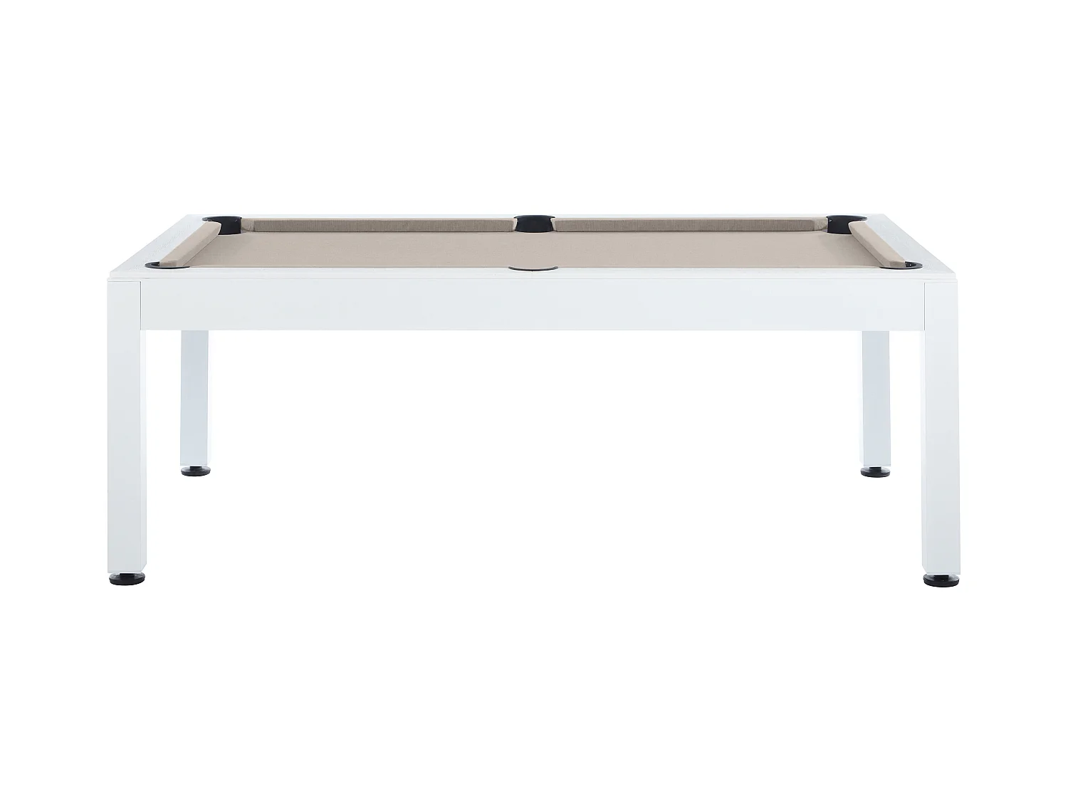 Biljart voor buiten, wit en taupegrijs met hoes - L213,4 x D121,1 x 79,7 cm - STAZIO