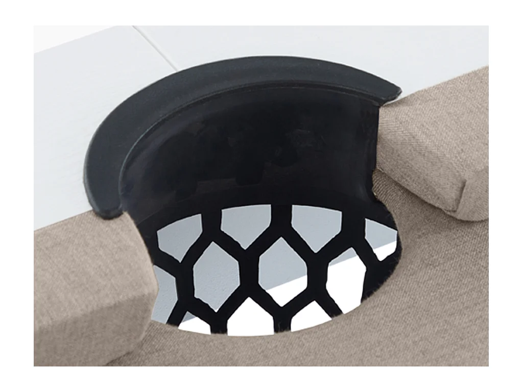 Biljart voor buiten, wit en taupegrijs met hoes - L213,4 x D121,1 x 79,7 cm - STAZIO