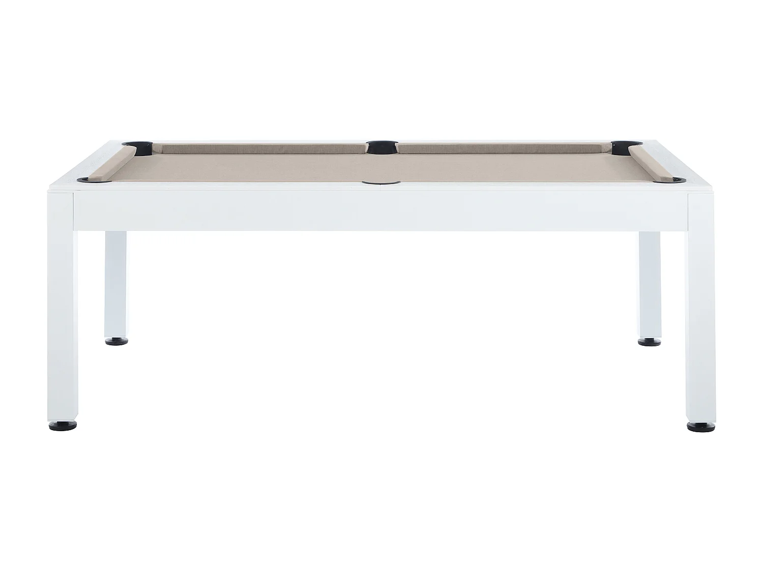 Biljart voor buiten, wit en taupegrijs met hoes - L213,4 x D121,1 x 79,7 cm - STAZIO