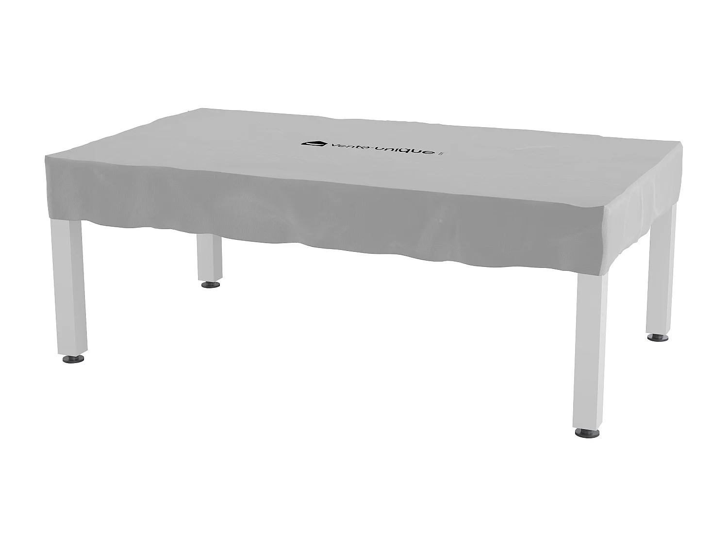 Biljart voor buiten, wit en taupegrijs met hoes - L213,4 x D121,1 x 79,7 cm - STAZIO