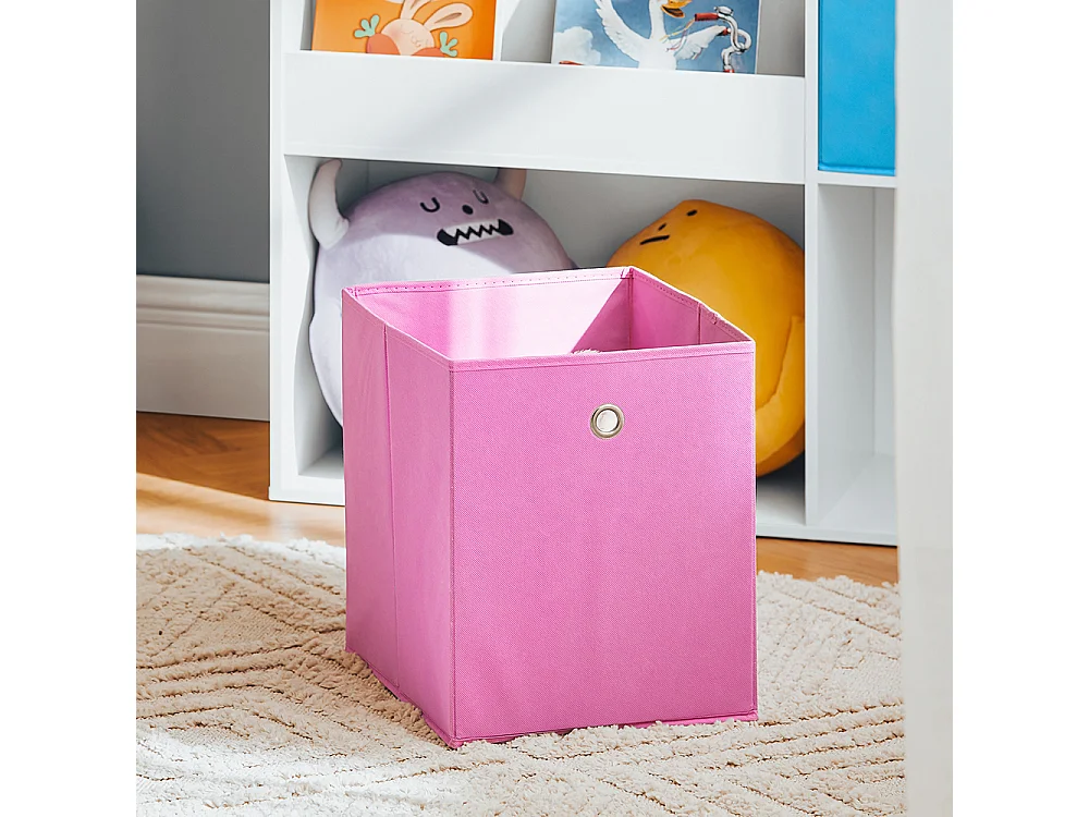 SoBuy Étagère de Rangement pour Livres et Jouets Enfant Bibliothèque Étagère à Livres Meuble de Rangement Multifonctionnel avec 2 Paniers, 89x35x87 cm, KMB37-F