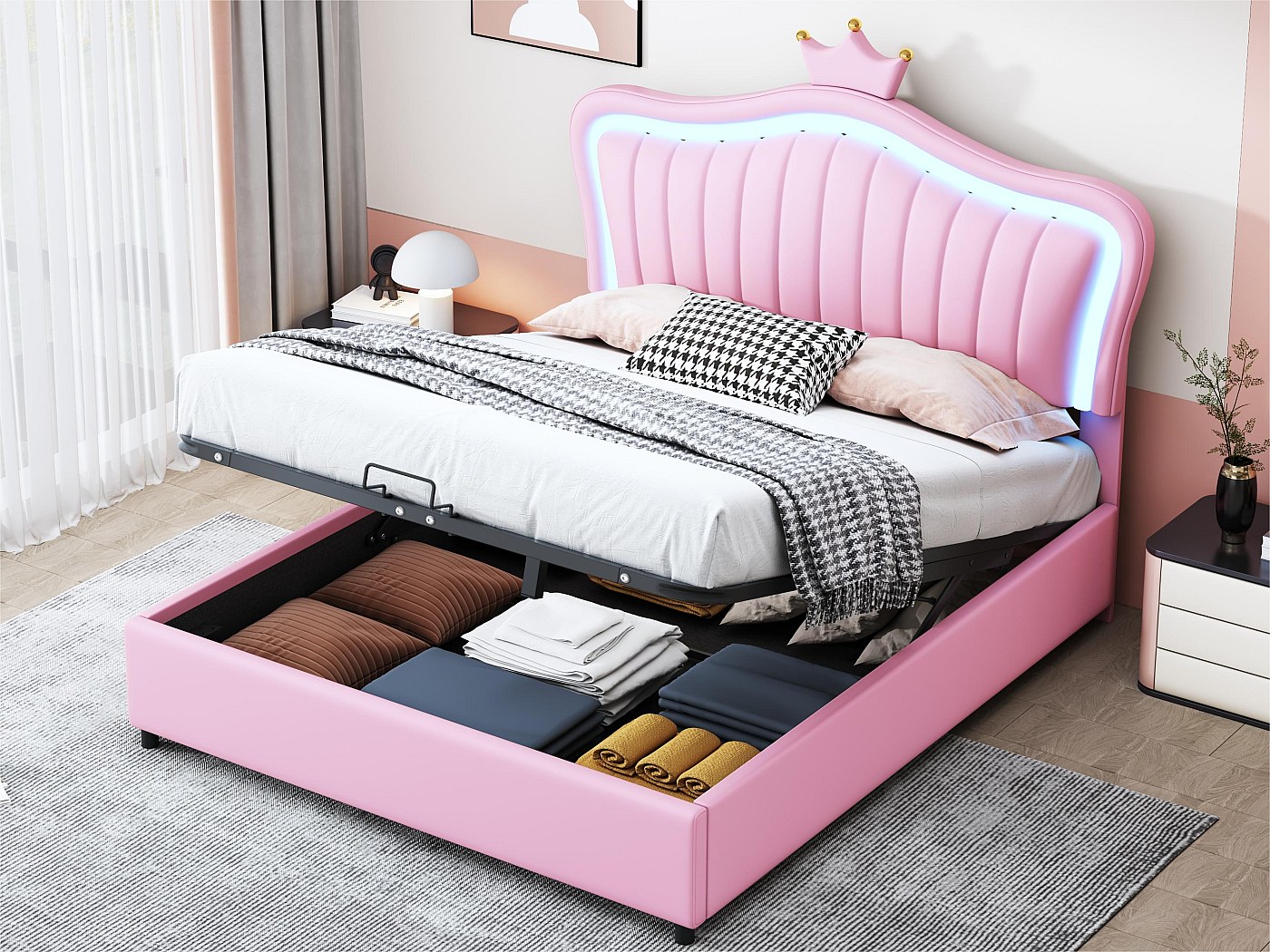 PLASTIKO Letto A Corsa Zig Zag 140x70 Cm – Con Servizio Navetta E Materasso Inclusi