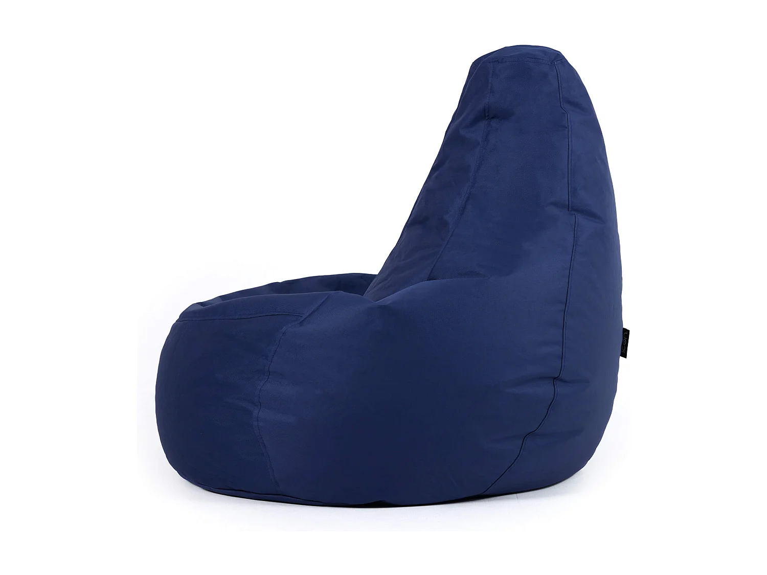 Pouf inclinable à dossier haut pour usage intérieur et extérieur bleu marine - DALTON