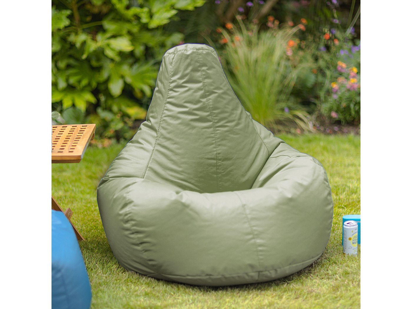 Pouf De Jeu XL Housse Uniquement 100x120 Cm - Bean Bag Vert Matcha Pour Salon Et Extérieur