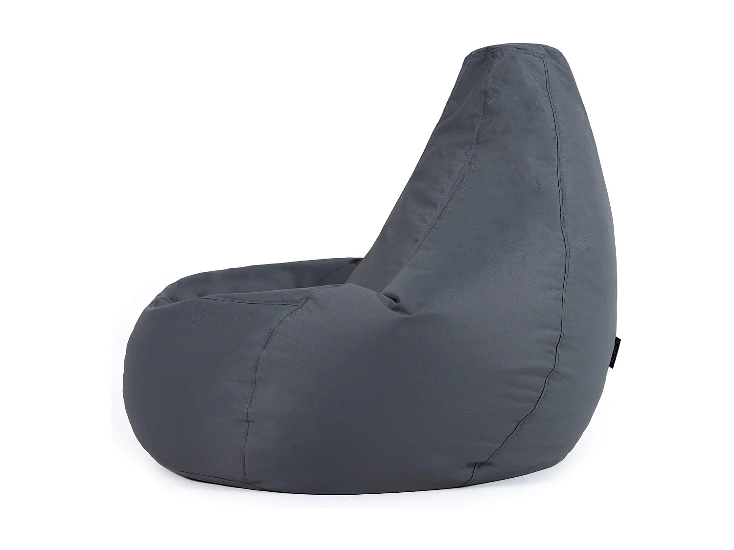 Pouf inclinable à dossier haut pour usage intérieur et extérieur gris anthracite - DALTON