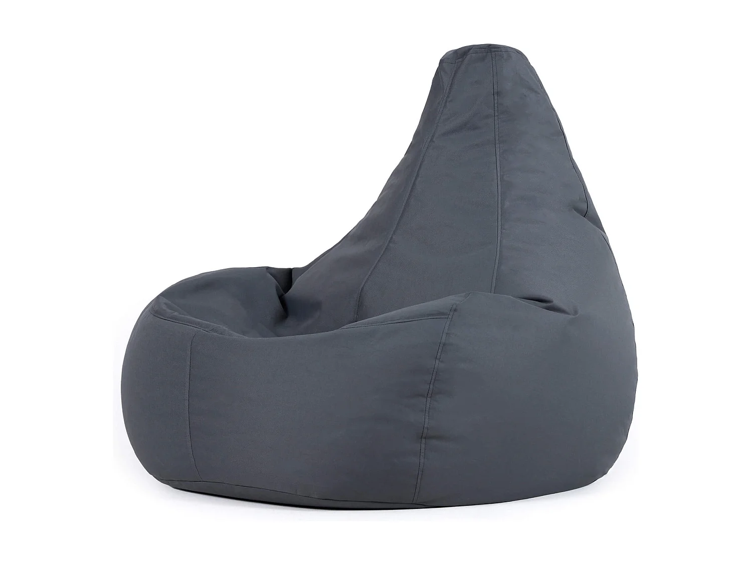 Pouf inclinable à dossier haut pour usage intérieur et extérieur gris anthracite - DALTON