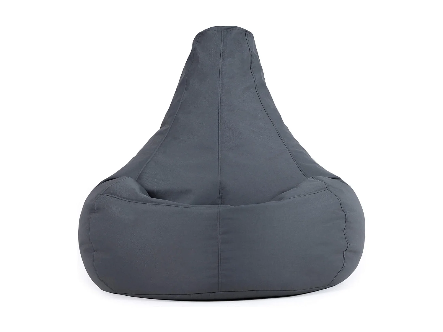 Pouf inclinable à dossier haut pour usage intérieur et extérieur gris anthracite - DALTON