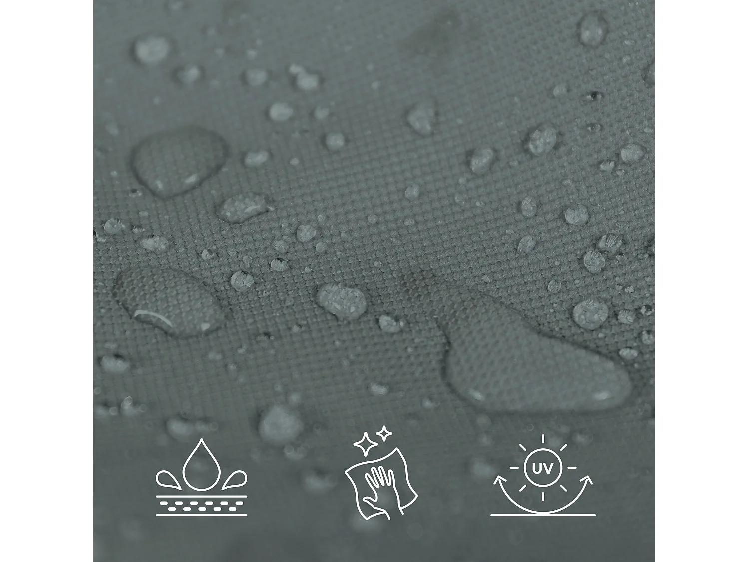 Pouf inclinable à dossier haut pour usage intérieur et extérieur gris anthracite - DALTON