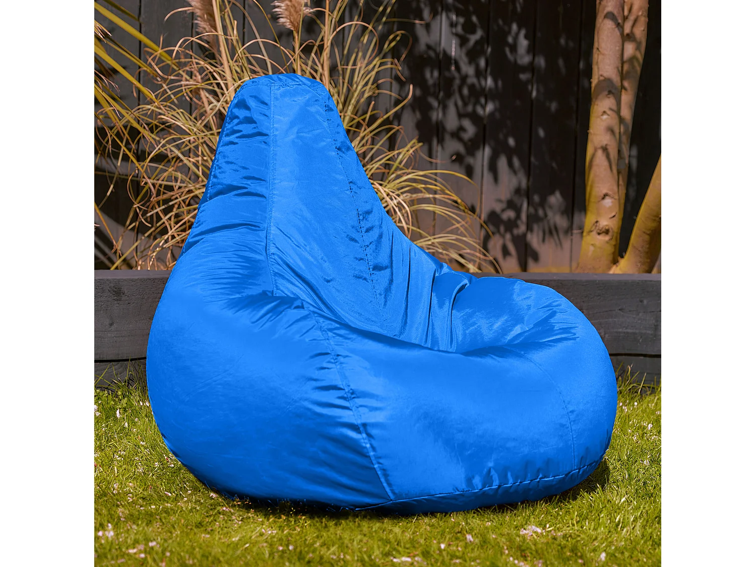 Pouf inclinable pour usage intérieur et extérieur bleu