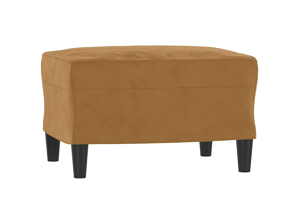 Set di Divani 3 pz Marrone in Velluto