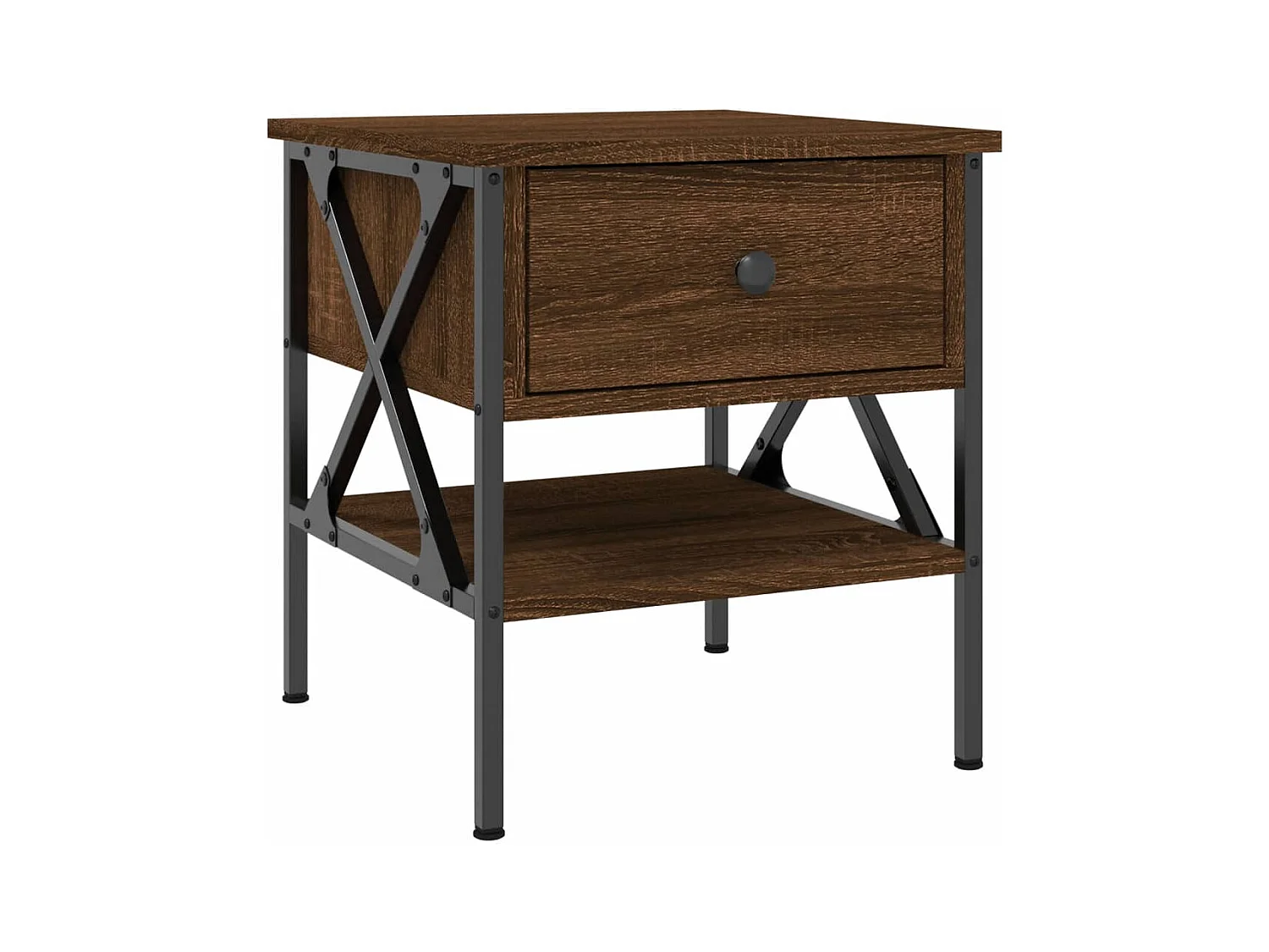 Tables de chevet 2 pcs chêne marron 40x42x45 cm bois ingénierie