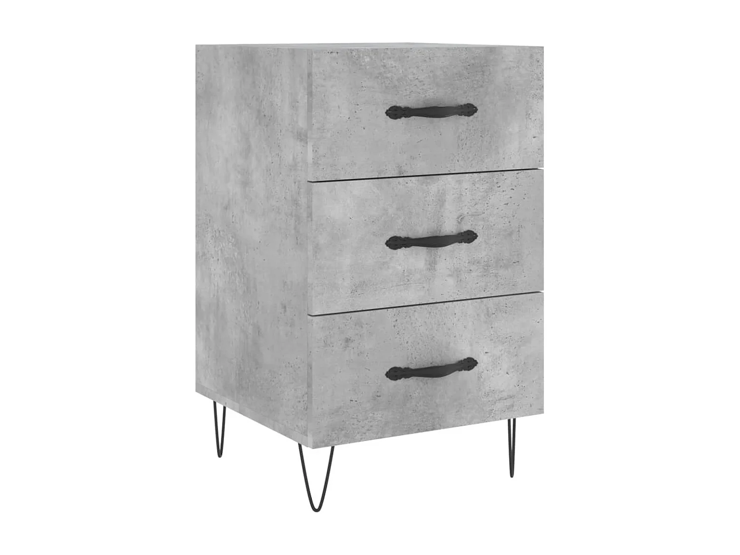 Nachttisch Betongrau 40x40x66 cm Holzwerkstoff