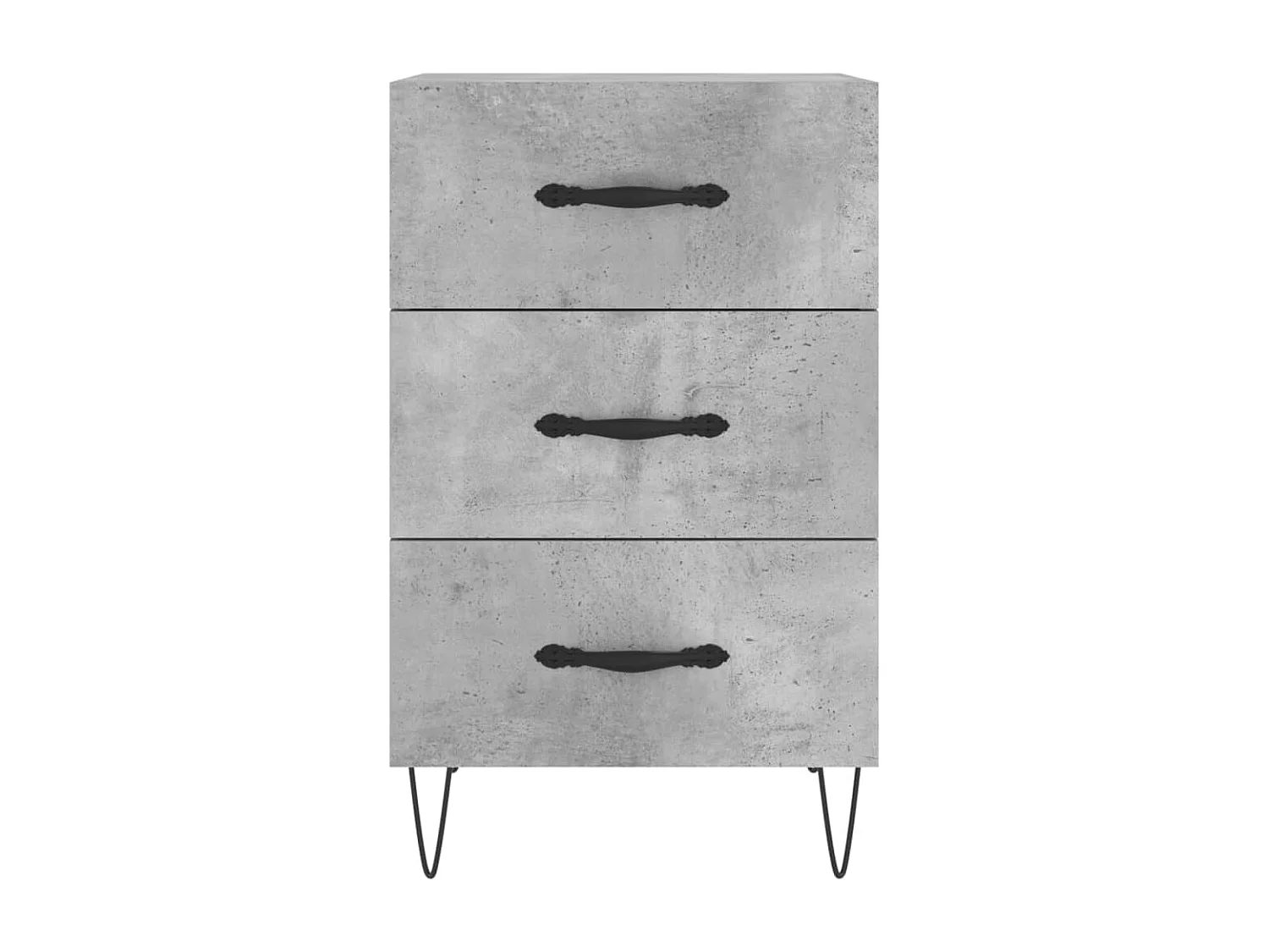 Nachttisch Betongrau 40x40x66 cm Holzwerkstoff