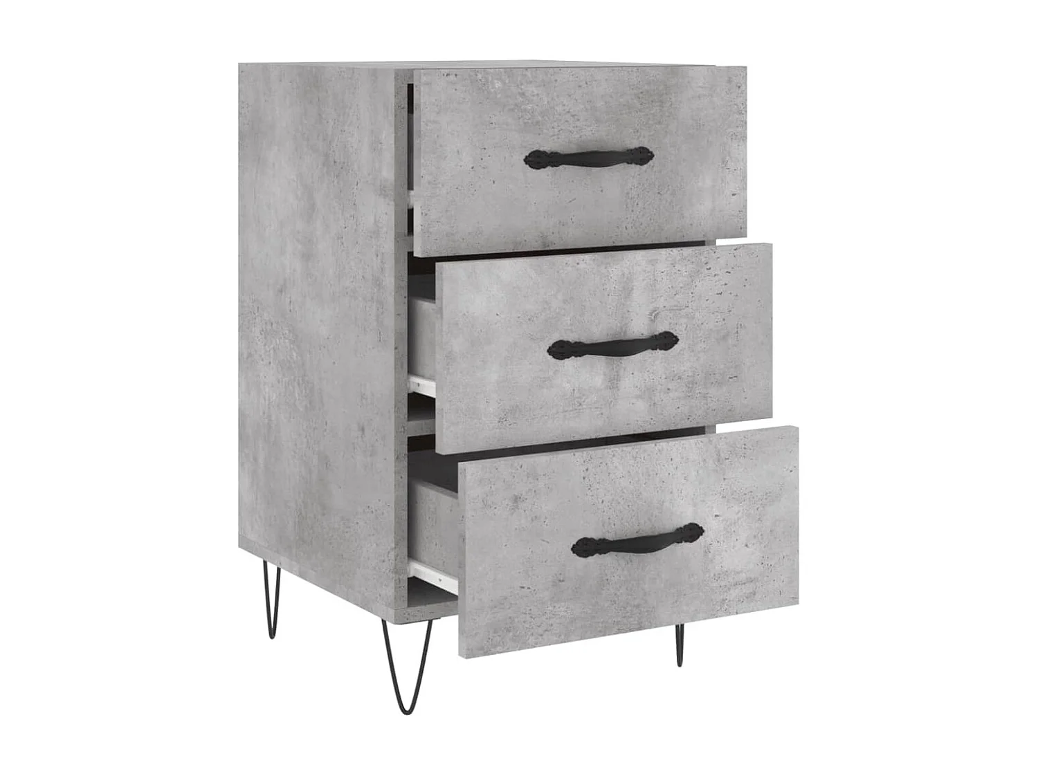 Nachttisch Betongrau 40x40x66 cm Holzwerkstoff