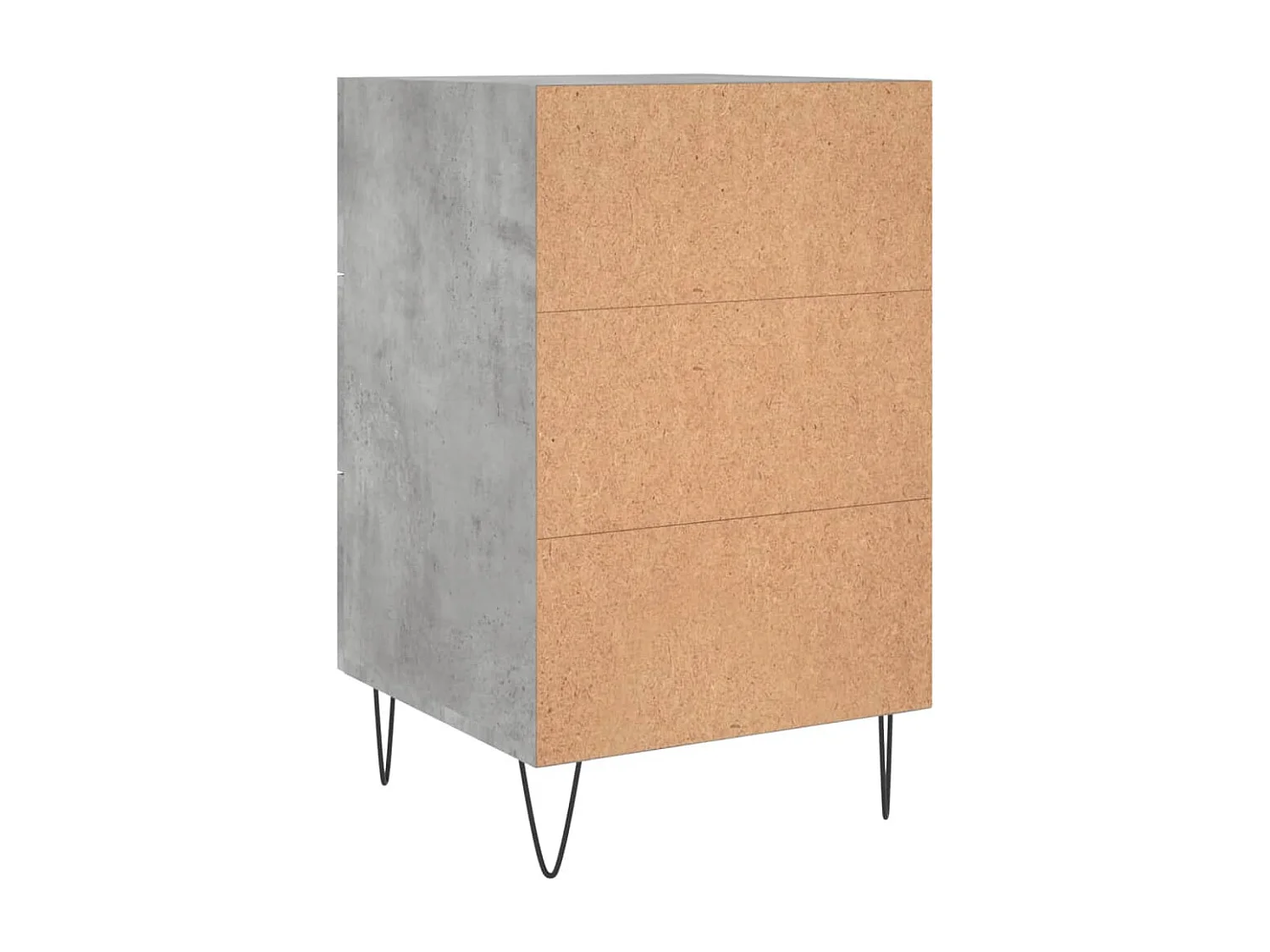 Nachttisch Betongrau 40x40x66 cm Holzwerkstoff