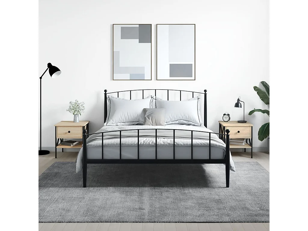 Mesitas noche 2 uds madera ingeniería roble Sonoma 40x42x45 cm