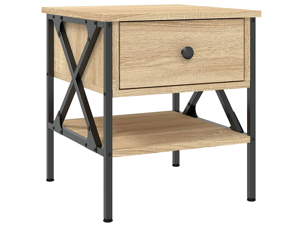 Tables de chevet 2 pcs chêne sonoma 40x42x45 cm bois ingénierie