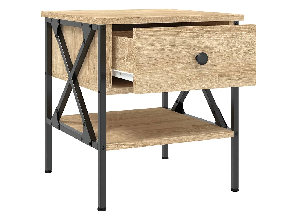 Tables de chevet 2 pcs chêne sonoma 40x42x45 cm bois ingénierie