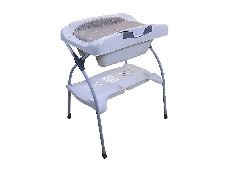 Table à langer pliante avec baignoire Elios Little Snail Taupe