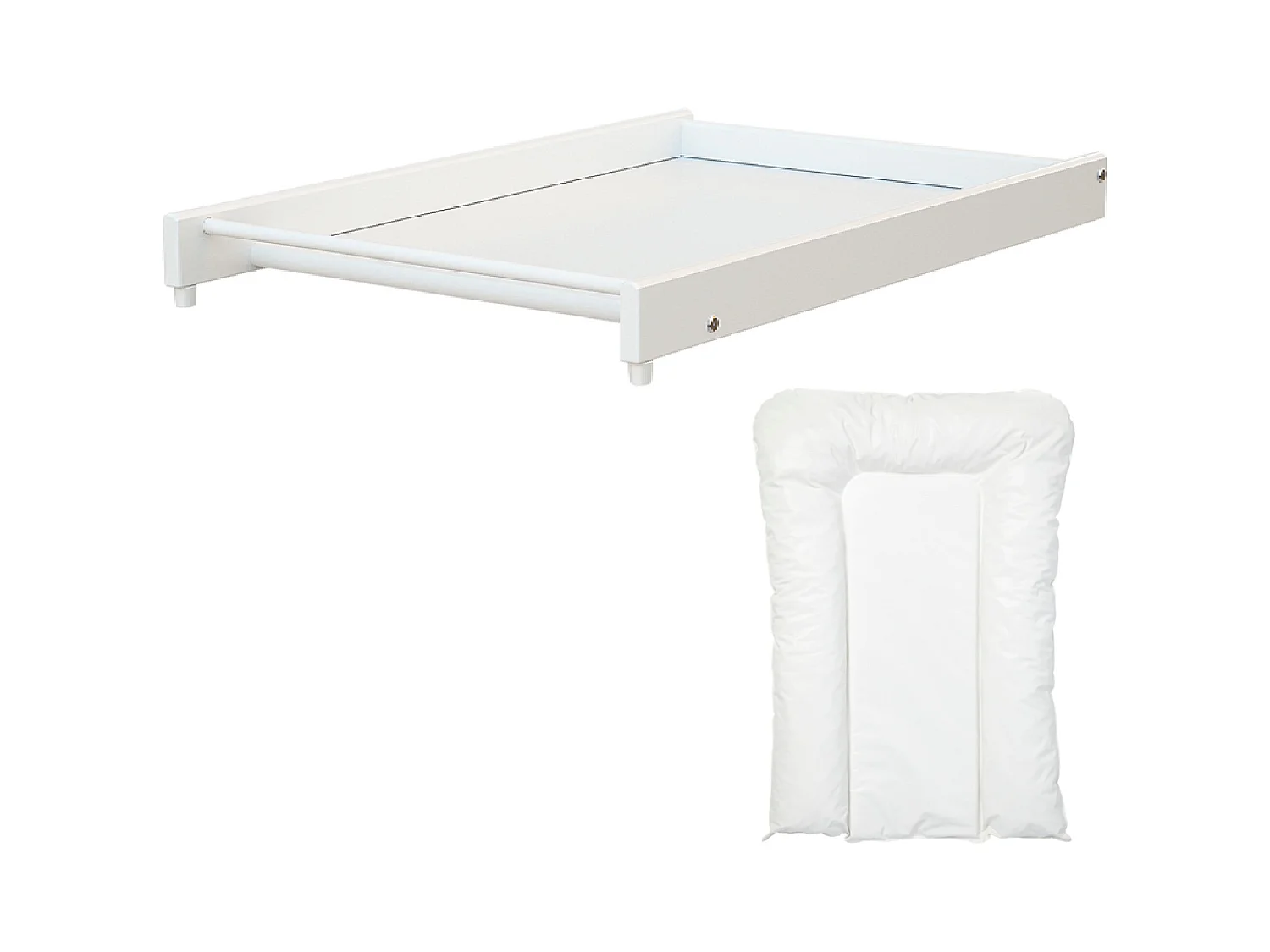 Grand plan à langer en bois amovible en bois ESSENTIEL Blanc