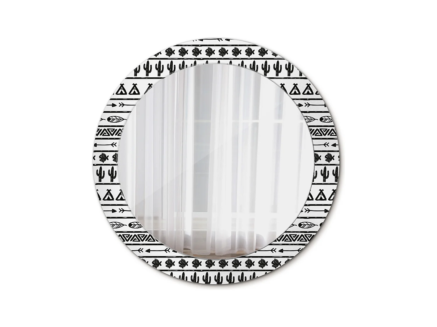 Ronde decoratieve spiegel - Boho Minimalist - 60 cm
