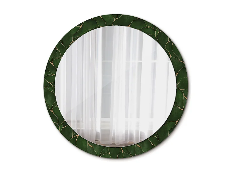 Runder dekorativer Spiegel - Abstraktes Blatt - 90 cm