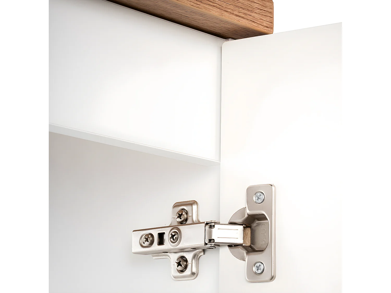 Riva Wit en Hout 5-deurs 140cm dubbele wastafel