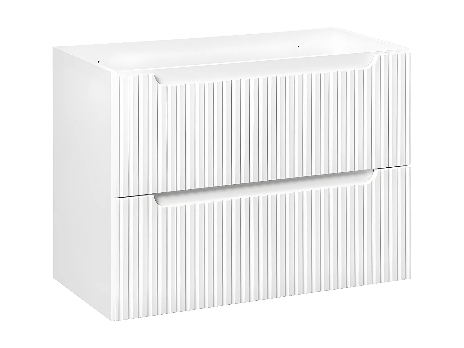 Meuble sous-vasque 80cm 2 tiroirs Riva Blanc
