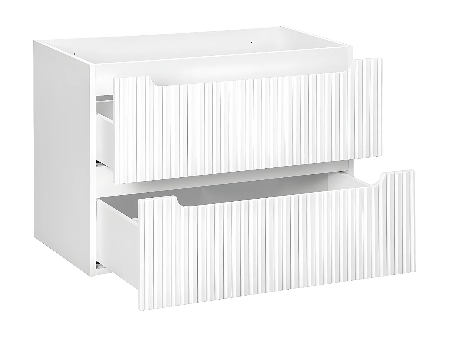 Meuble sous-vasque 80cm 2 tiroirs Riva Blanc